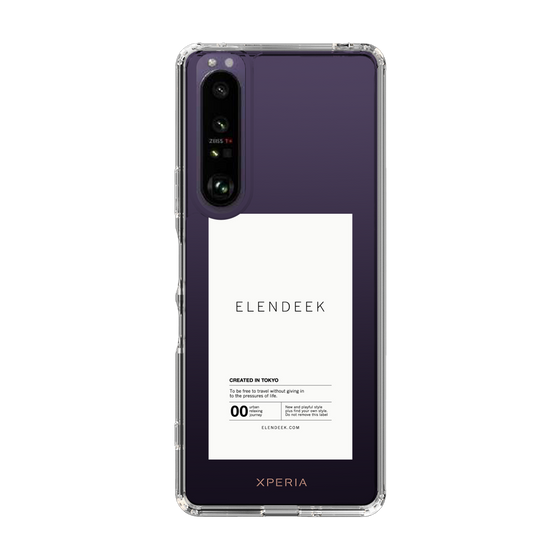Slim Protection Case［ ELENDEEK - Logo Sticker - White ］
