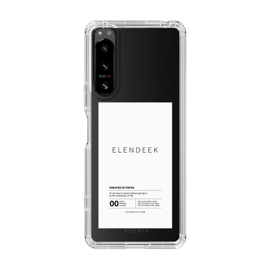 Slim Protection Case［ ELENDEEK - Logo Sticker - White ］