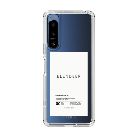 Slim Protection Case［ ELENDEEK - Logo Sticker - White ］