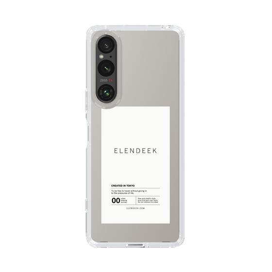 Slim Protection Case［ ELENDEEK - Logo Sticker - White ］
