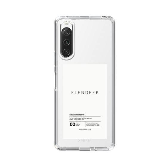 Slim Protection Case［ ELENDEEK - Logo Sticker - White ］