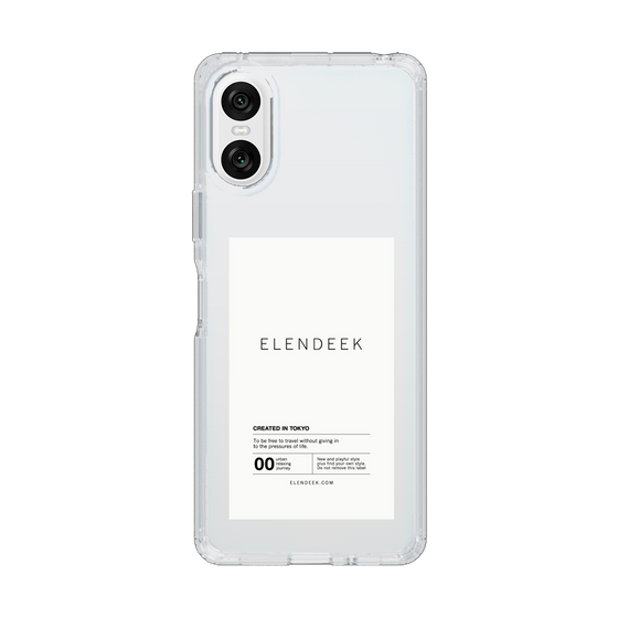 Slim Protection Case［ ELENDEEK - Logo Sticker - White ］