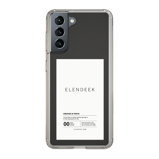 Slim Protection Case［ ELENDEEK - Logo Sticker - White ］