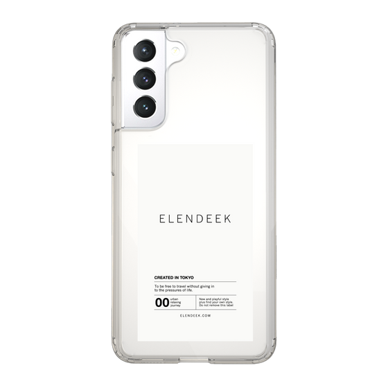 Slim Protection Case［ ELENDEEK - Logo Sticker - White ］