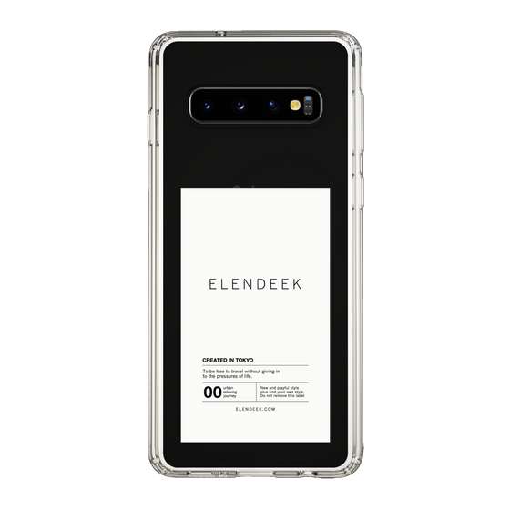 Slim Protection Case［ ELENDEEK - Logo Sticker - White ］