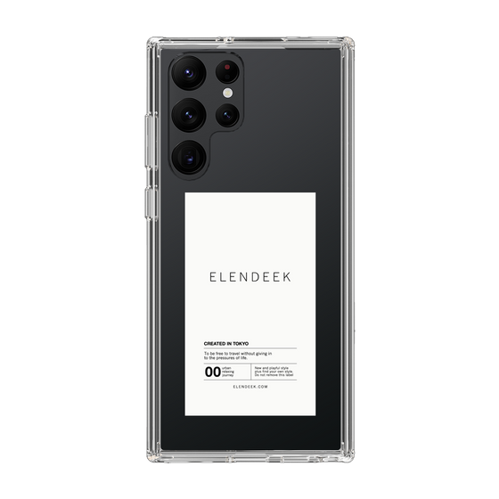 Slim Protection Case［ ELENDEEK - Logo Sticker - White ］