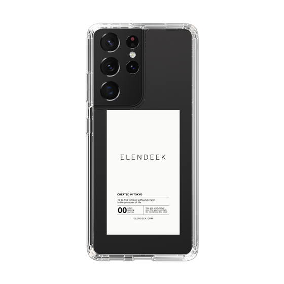 Slim Protection Case［ ELENDEEK - Logo Sticker - White ］