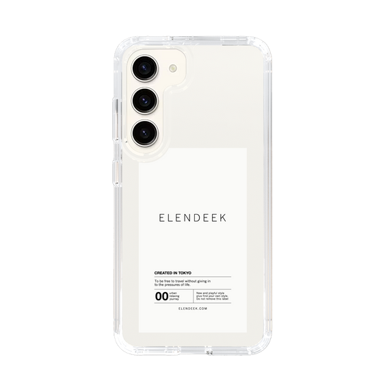 Slim Protection Case［ ELENDEEK - Logo Sticker - White ］