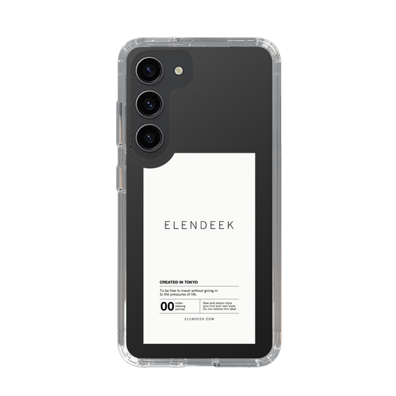 Slim Protection Case［ ELENDEEK - Logo Sticker - White ］