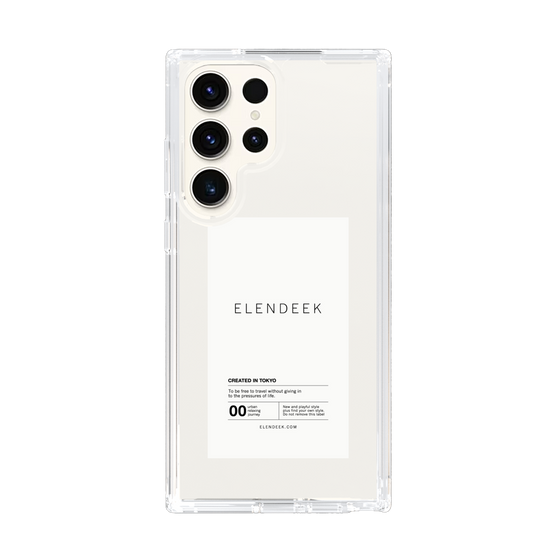 Slim Protection Case［ ELENDEEK - Logo Sticker - White ］