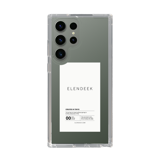 Slim Protection Case［ ELENDEEK - Logo Sticker - White ］