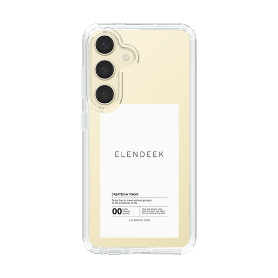 Slim Protection Case［ ELENDEEK - Logo Sticker - White ］