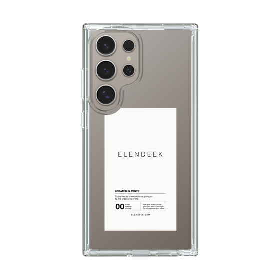 Slim Protection Case［ ELENDEEK - Logo Sticker - White ］