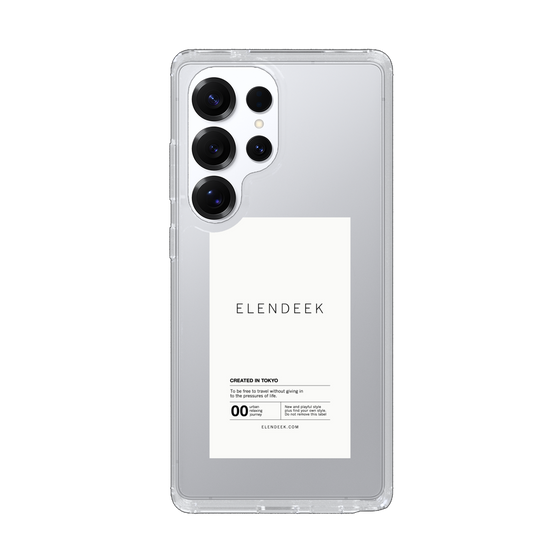 Slim Protection Case［ ELENDEEK - Logo Sticker - White ］