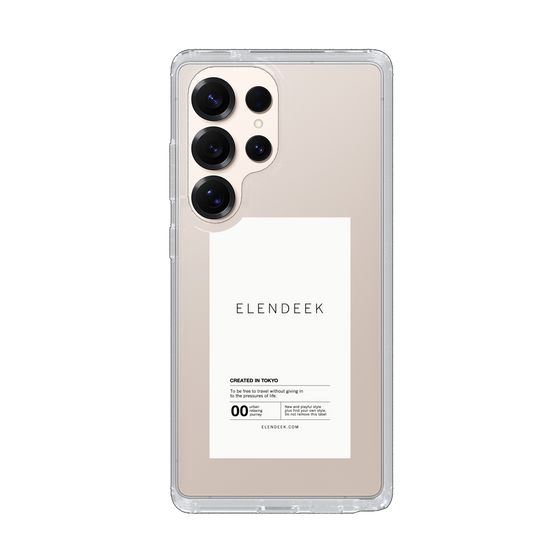 Slim Protection Case［ ELENDEEK - Logo Sticker - White ］
