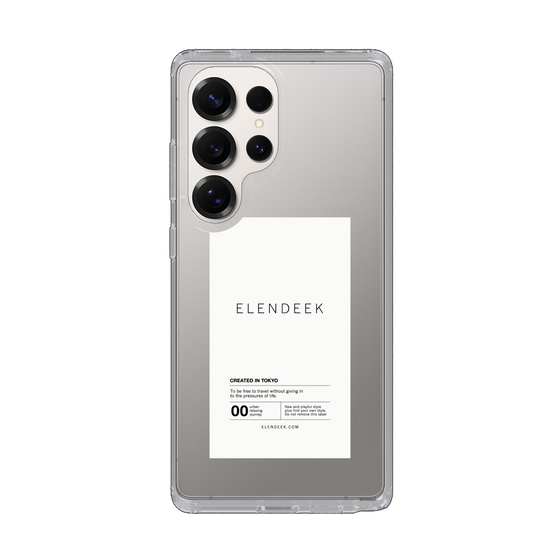 Slim Protection Case［ ELENDEEK - Logo Sticker - White ］