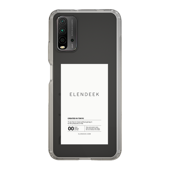 Slim Protection Case［ ELENDEEK - Logo Sticker - White ］