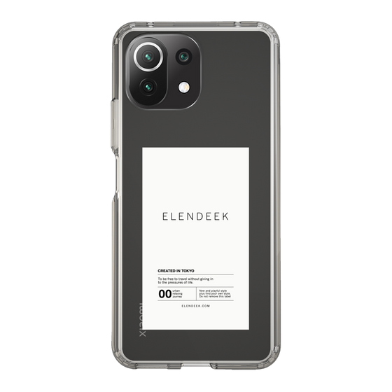 Slim Protection Case［ ELENDEEK - Logo Sticker - White ］