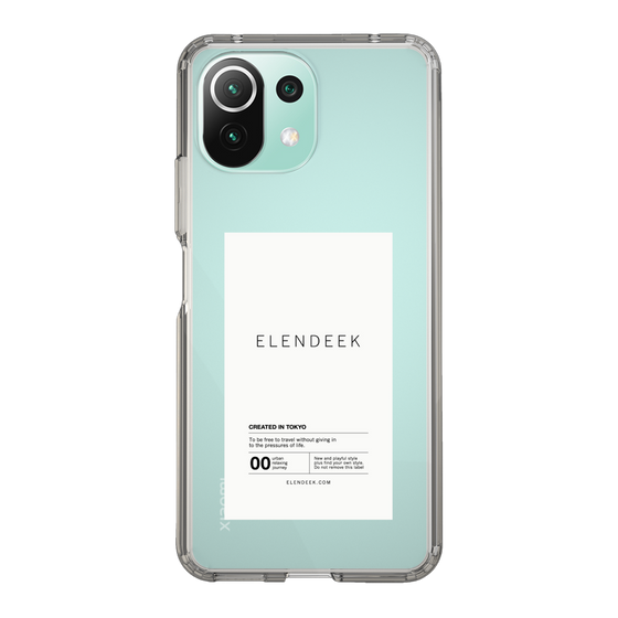 Slim Protection Case［ ELENDEEK - Logo Sticker - White ］
