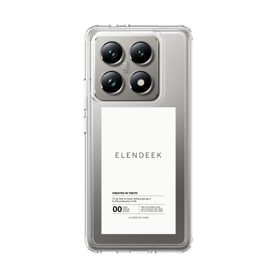 Slim Protection Case［ ELENDEEK - Logo Sticker - White ］