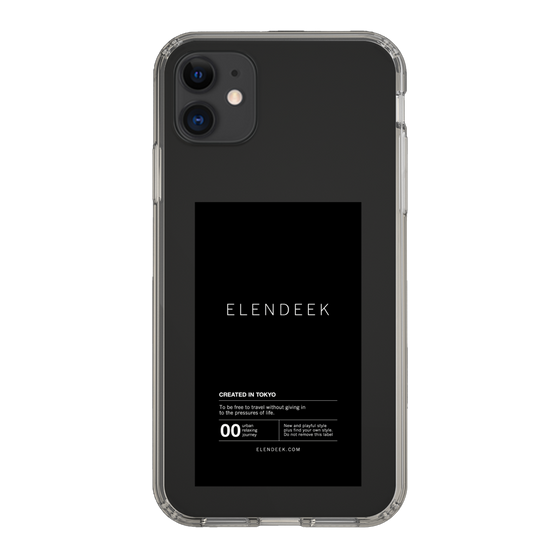 Slim Protection Case［ ELENDEEK - Logo Sticker - Black ］