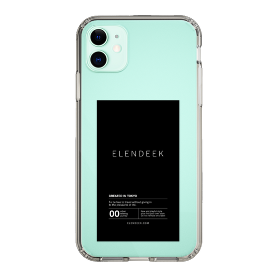 Slim Protection Case［ ELENDEEK - Logo Sticker - Black ］