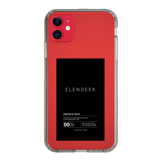 Slim Protection Case［ ELENDEEK - Logo Sticker - Black ］