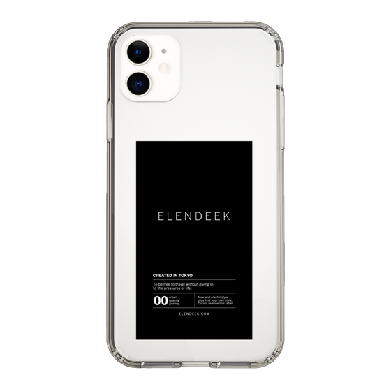 Slim Protection Case［ ELENDEEK - Logo Sticker - Black ］