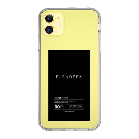 Slim Protection Case［ ELENDEEK - Logo Sticker - Black ］