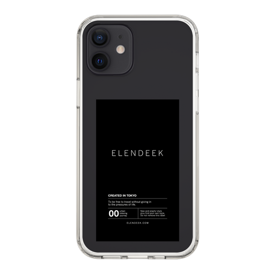 Slim Protection Case［ ELENDEEK - Logo Sticker - Black ］