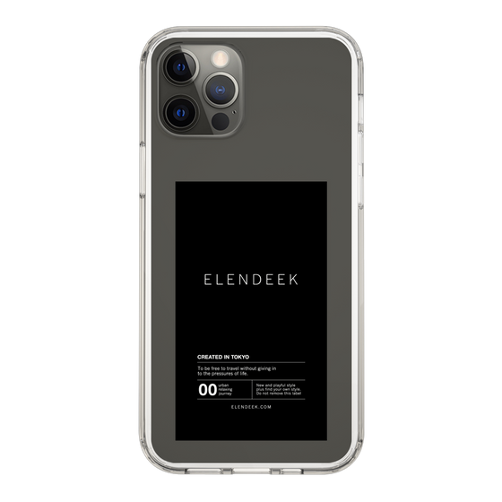 Slim Protection Case［ ELENDEEK - Logo Sticker - Black ］