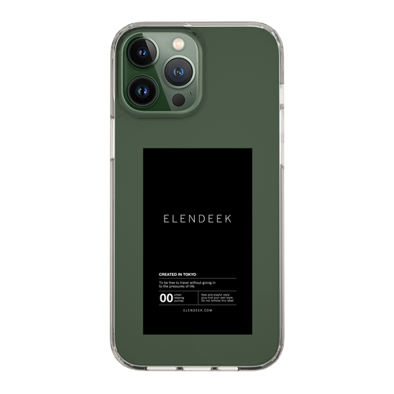 Slim Protection Case［ ELENDEEK - Logo Sticker - Black ］