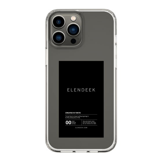 Slim Protection Case［ ELENDEEK - Logo Sticker - Black ］