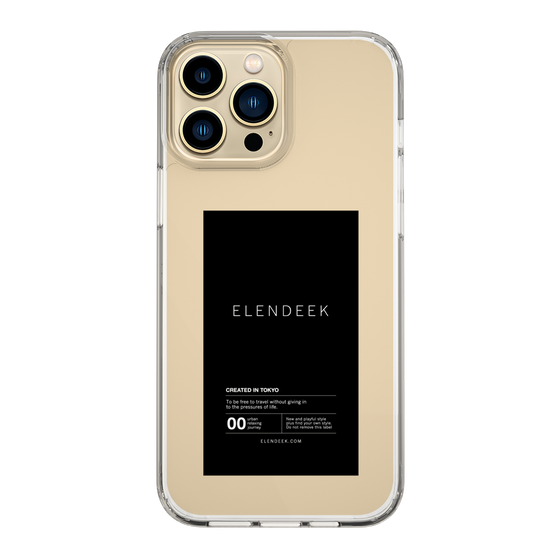Slim Protection Case［ ELENDEEK - Logo Sticker - Black ］