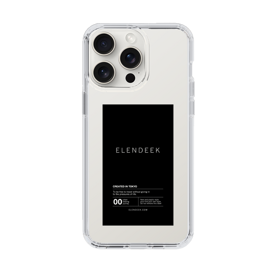Slim Protection Case［ ELENDEEK - Logo Sticker - Black ］