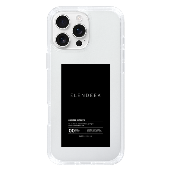 Slim Protection Case［ ELENDEEK - Logo Sticker - Black ］
