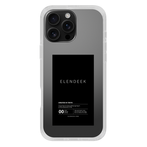 Slim Protection Case［ ELENDEEK - Logo Sticker - Black ］