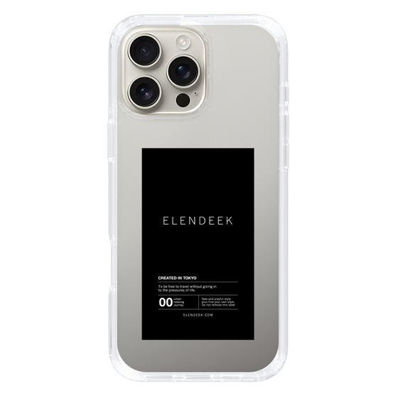 Slim Protection Case［ ELENDEEK - Logo Sticker - Black ］
