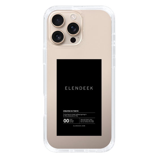 Slim Protection Case［ ELENDEEK - Logo Sticker - Black ］