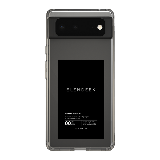 Slim Protection Case［ ELENDEEK - Logo Sticker - Black ］