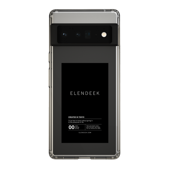 Slim Protection Case［ ELENDEEK - Logo Sticker - Black ］