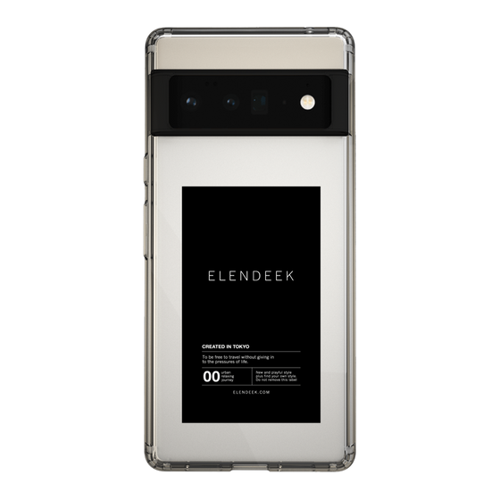 Slim Protection Case［ ELENDEEK - Logo Sticker - Black ］