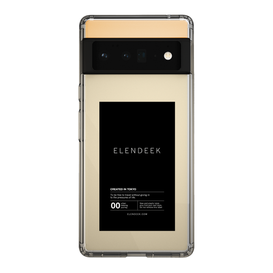 Slim Protection Case［ ELENDEEK - Logo Sticker - Black ］
