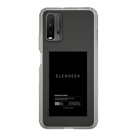 Slim Protection Case［ ELENDEEK - Logo Sticker - Black ］
