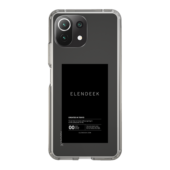Slim Protection Case［ ELENDEEK - Logo Sticker - Black ］