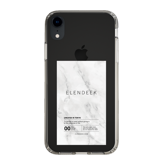 Slim Protection Case［ ELENDEEK - Logo Sticker - Marble ］