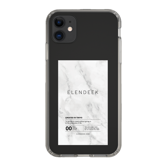 Slim Protection Case［ ELENDEEK - Logo Sticker - Marble ］