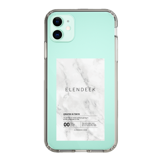 Slim Protection Case［ ELENDEEK - Logo Sticker - Marble ］