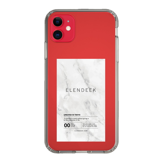 Slim Protection Case［ ELENDEEK - Logo Sticker - Marble ］