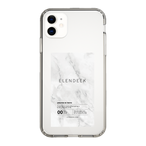 Slim Protection Case［ ELENDEEK - Logo Sticker - Marble ］